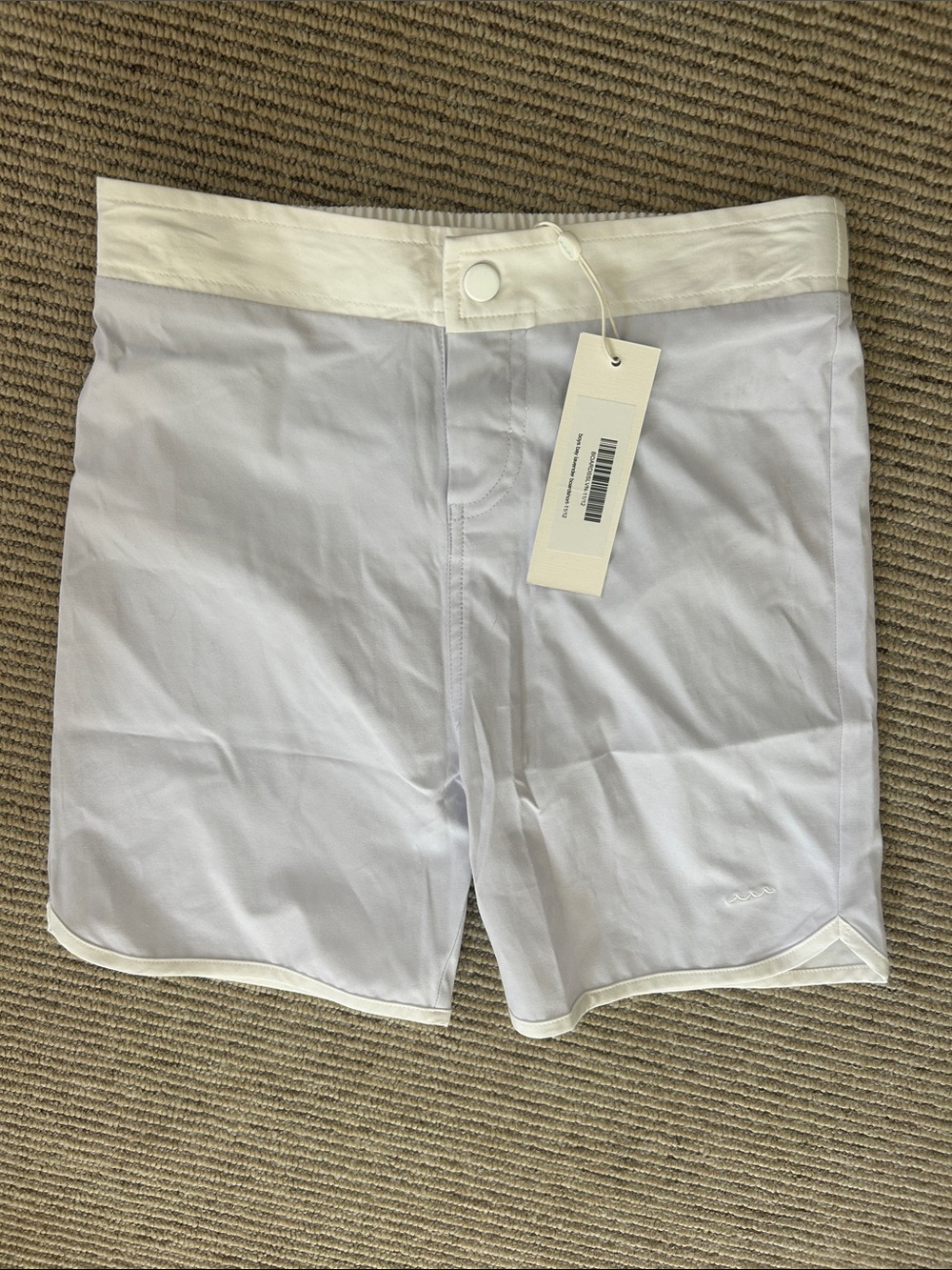 Kids White Swim Trunks - Lightweight White Swim Shorts